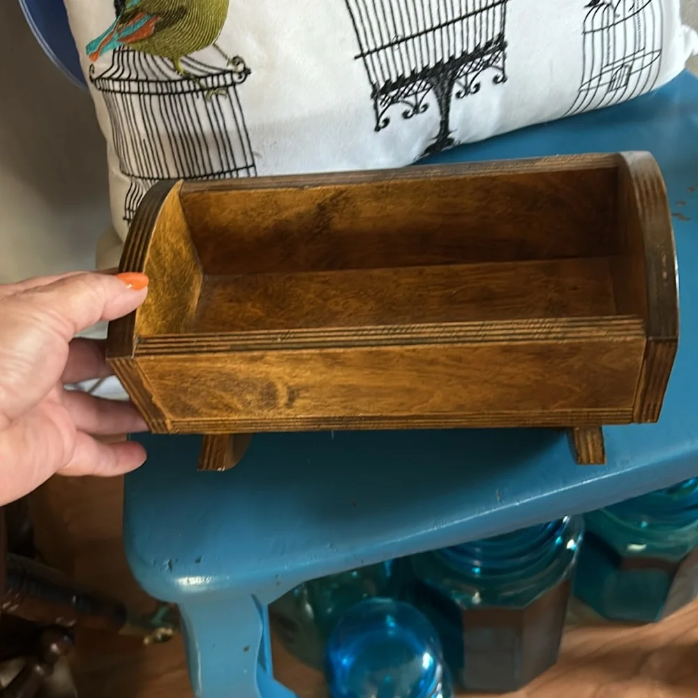 Vintage Handmade Wood Doll Cradle